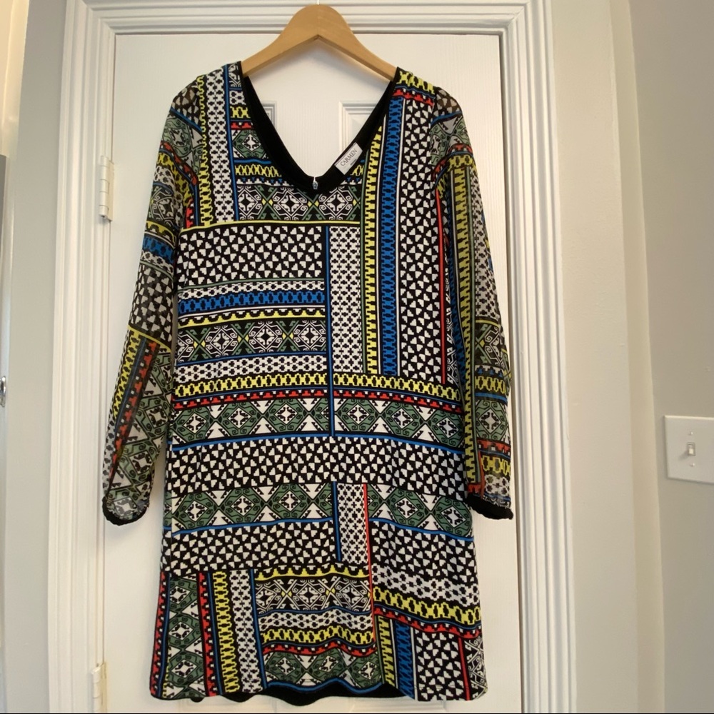 Carmen Marc Valvo Multicolored Dress